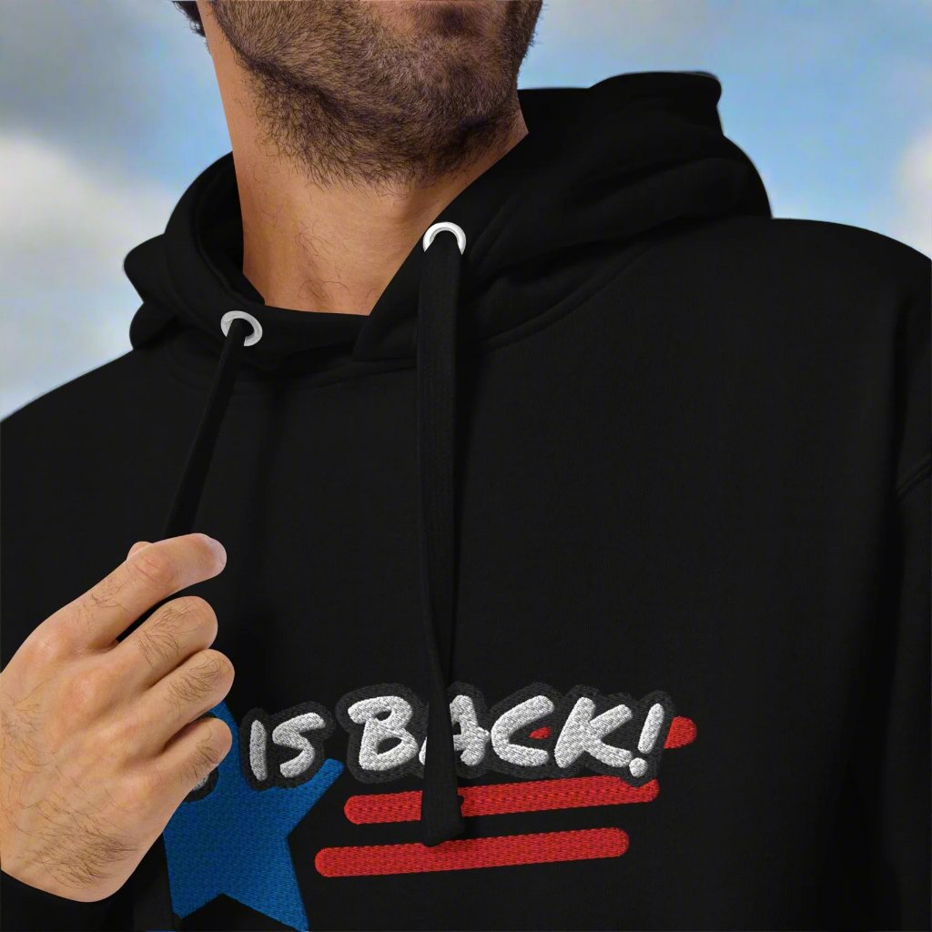 "45 IS BACK!" Embroidered Unisex Hoodie