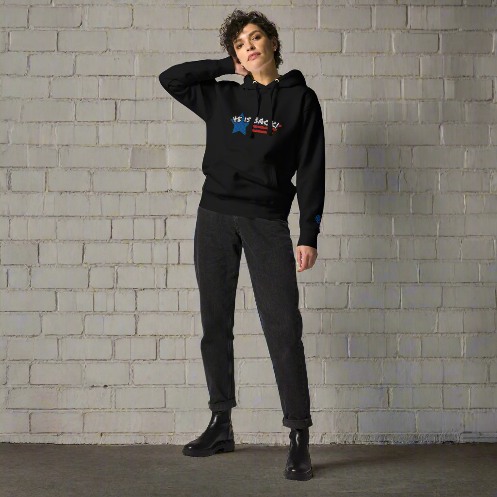 "45 IS BACK!" Embroidered Unisex Hoodie