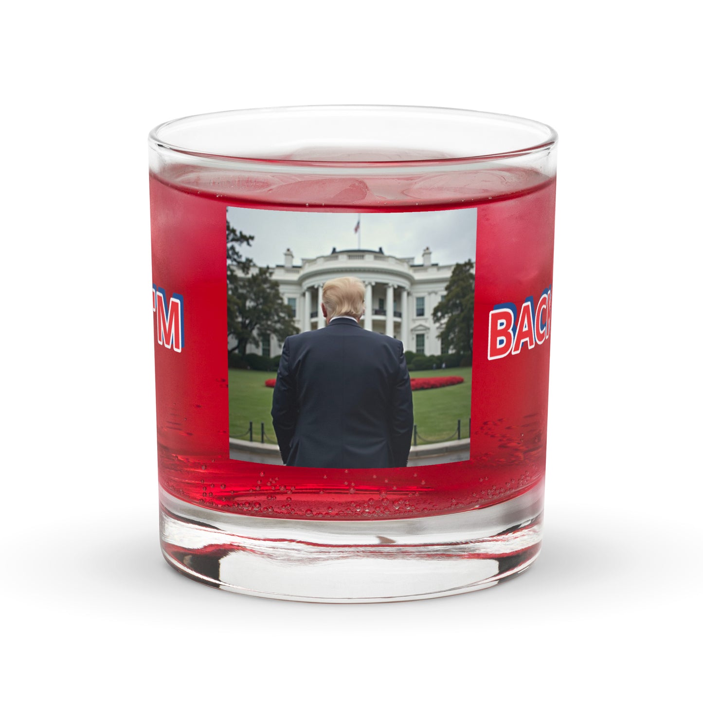 "IM BACK" On the rocks glass