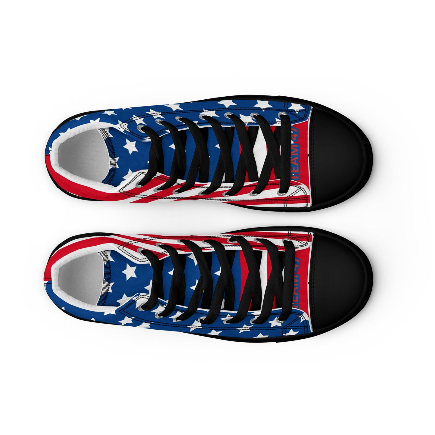 RED WHITE AND YOU Women’s high top canvas shoes
