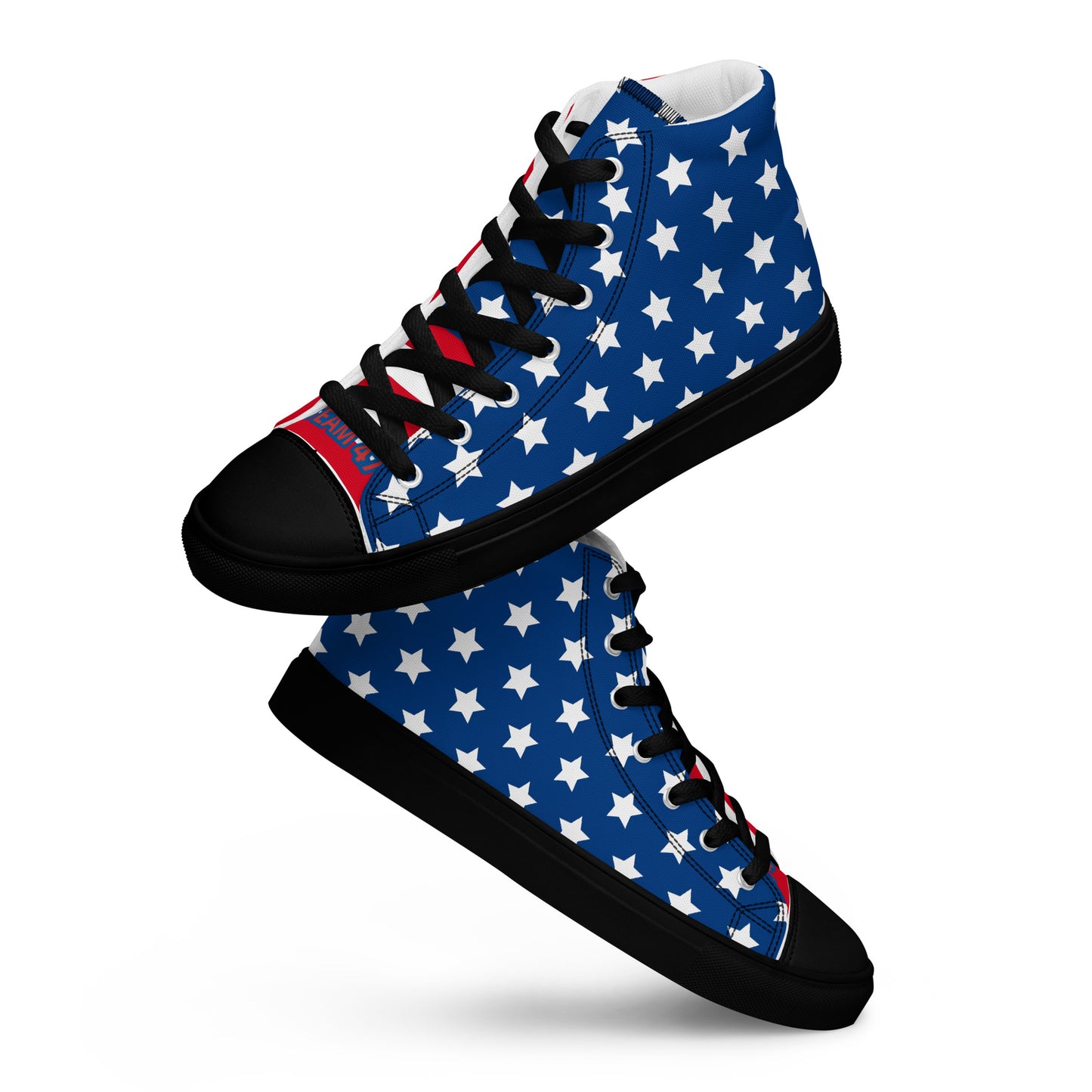 RED WHITE AND YOU Women’s high top canvas shoes