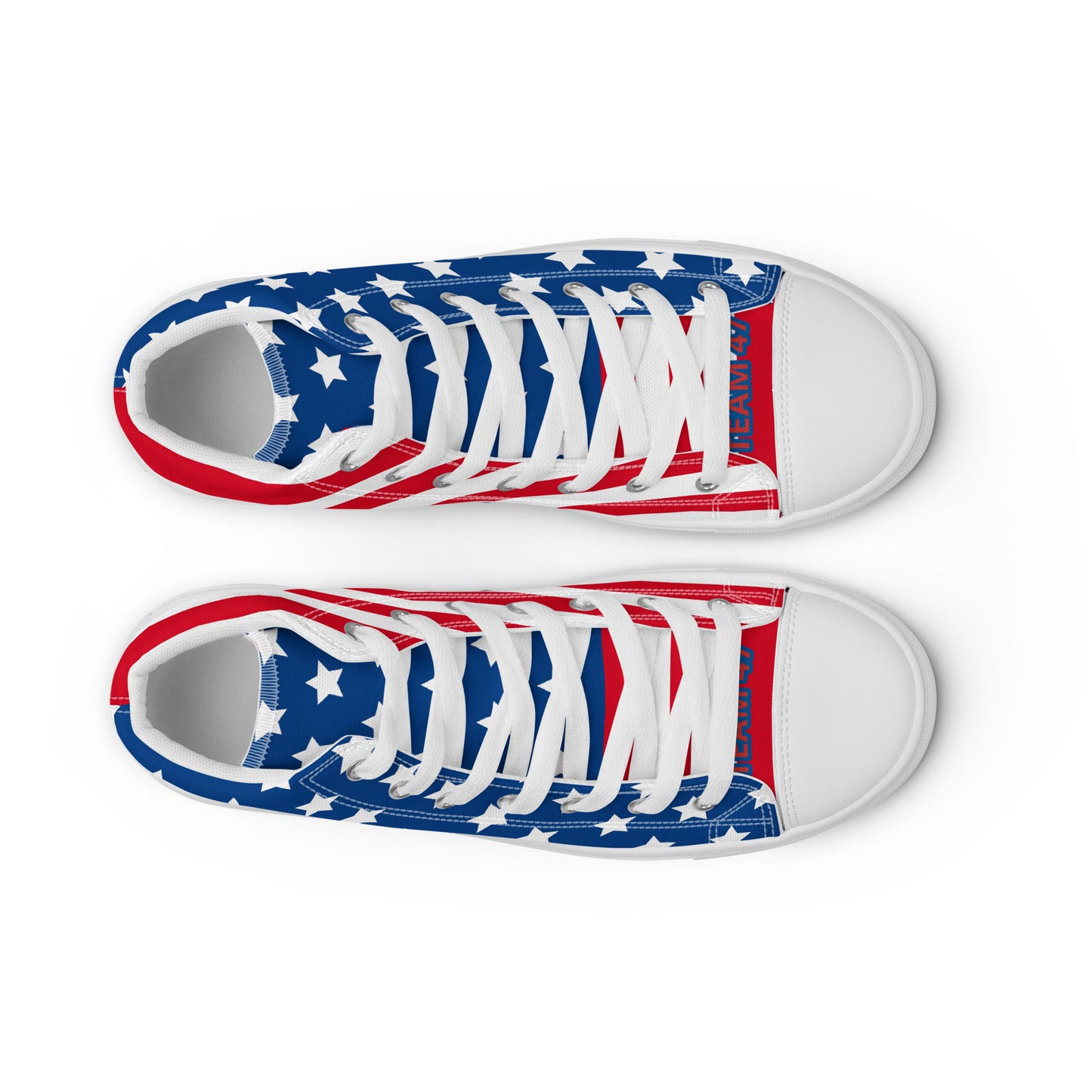 RED WHITE AND YOU Women’s high top canvas shoes
