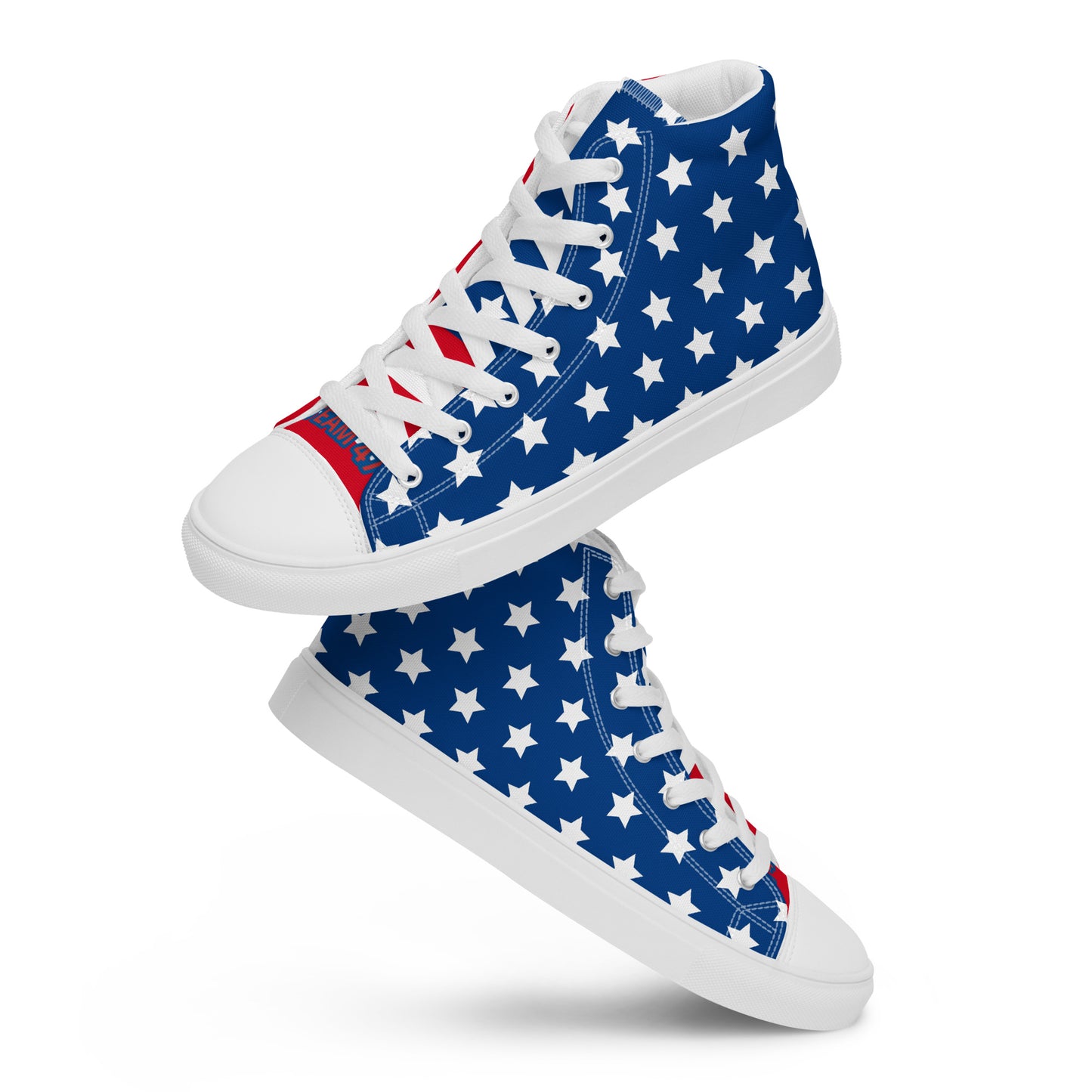 RED WHITE AND YOU Women’s high top canvas shoes