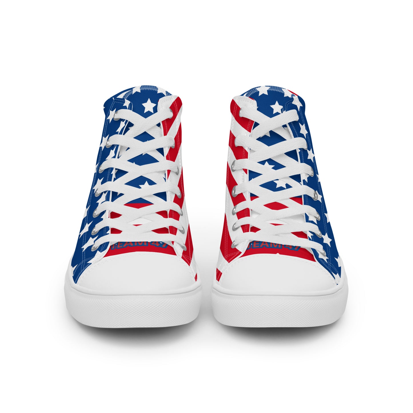 RED WHITE AND YOU Women’s high top canvas shoes
