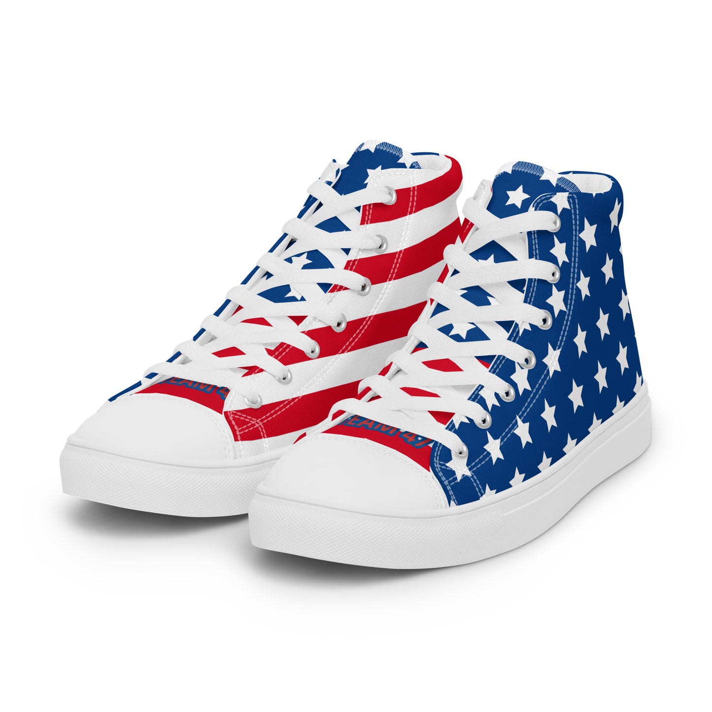 RED WHITE AND YOU Women’s high top canvas shoes
