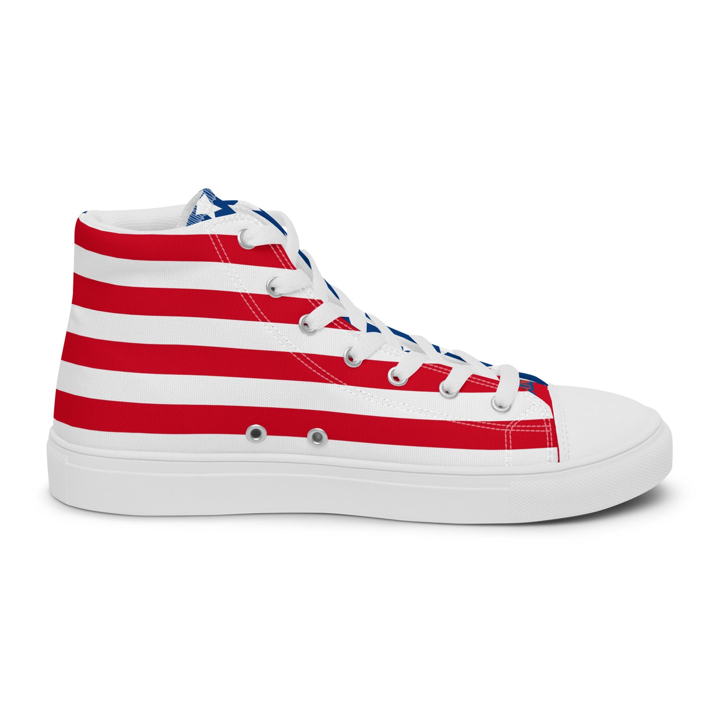 RED WHITE AND YOU Women’s high top canvas shoes