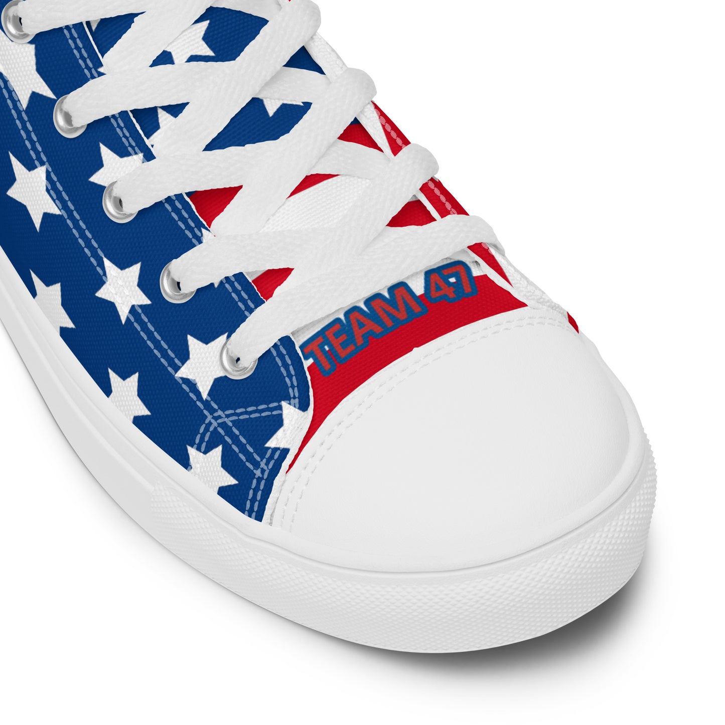 RED WHITE AND YOU Women’s high top canvas shoes