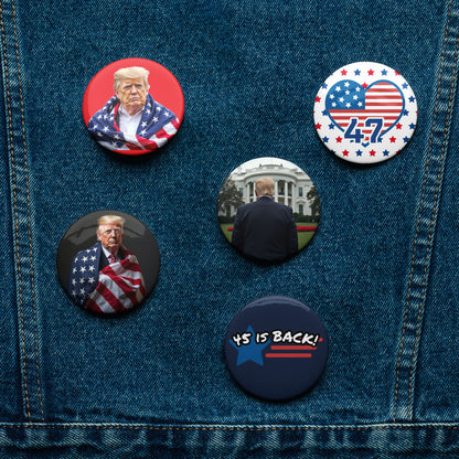 Set of 5 pin buttons