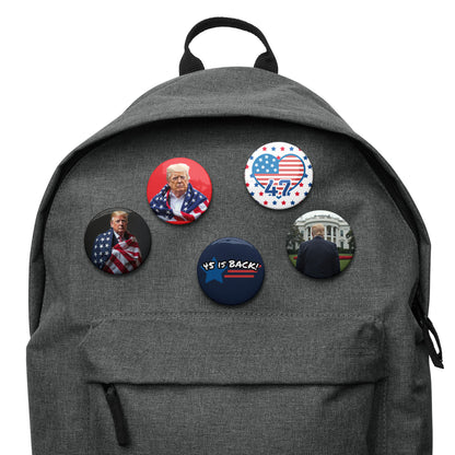 Set of 5 pin buttons